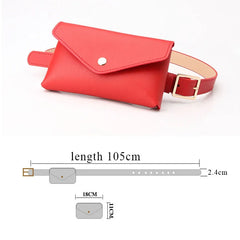 Women Envelope Waist Pack Mini Belt Bag PU Shoulder Bags