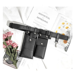 Women Waist Pack Leather Fanny Pack Crossbody Bags Casual Chest Pack