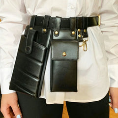 Leather Waist Pack Crossbody Bag Women Casual Chest Purse