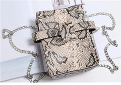 Serpentine Fanny Pack for Women Chain Messenger Bag Belt Bag Plus Size