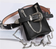Serpentine Fanny Pack for Women Chain Messenger Bag Belt Bag Plus Size