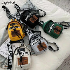 Women Waist Packs Female Mini Patchwork Canvas Fanny Pack