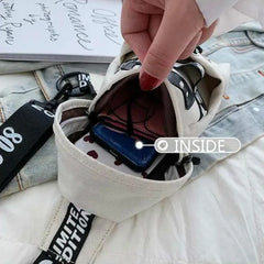 Women Waist Packs Female Mini Patchwork Canvas Fanny Pack