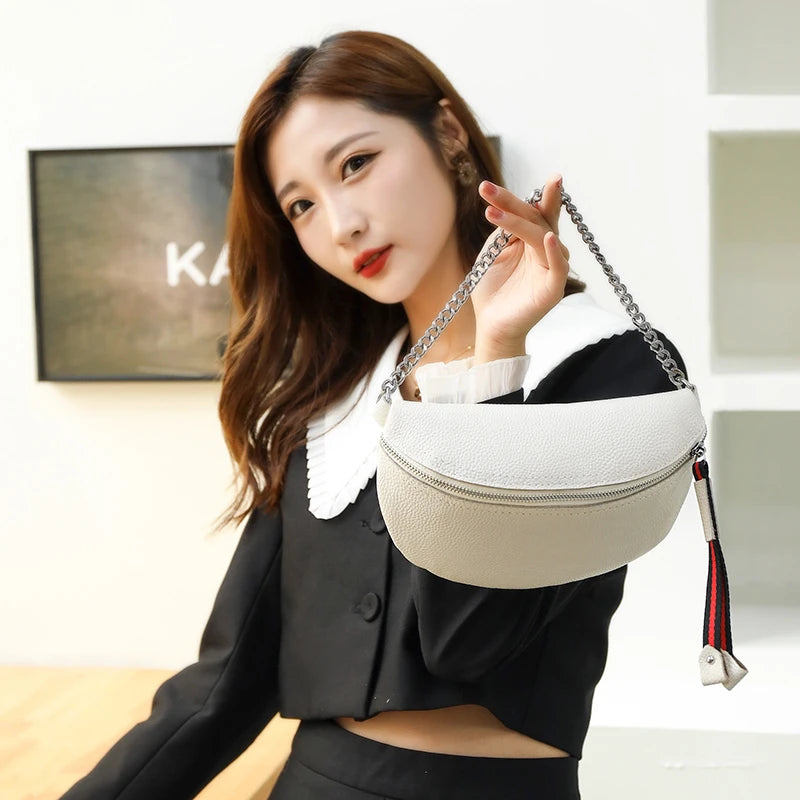 Leather Waist Pack Fanny Belt Bag Messenger Chest Crossbody Pouch