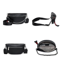 Leather Waist Pack Fanny Belt Bag Messenger Chest Crossbody Pouch