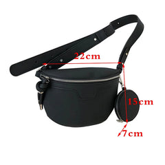 Women Leather Waist Packs and Shoulder Bag Set