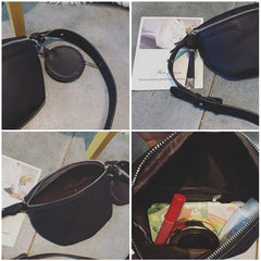 Women Leather Waist Packs and Shoulder Bag Set