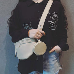 Women Leather Waist Packs and Shoulder Bag Set