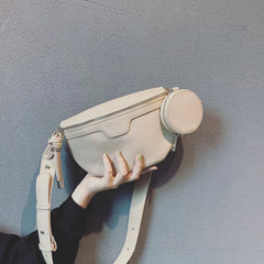 Women Leather Waist Packs and Shoulder Bag Set