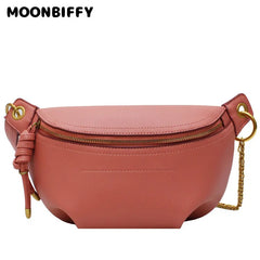 Women Leather Waist Pack Fanny Belt Bag Shoulder Messenger Crossbody Pouch