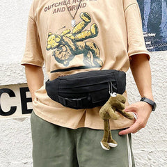 Canvas Waist Pack Unisex Travel Fanny Pack Streetwear Style