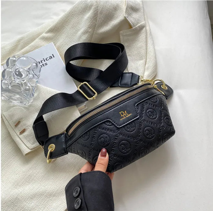 Women Waist Packs Wide Strap Crossbody Chest Bag Female Fanny Pack