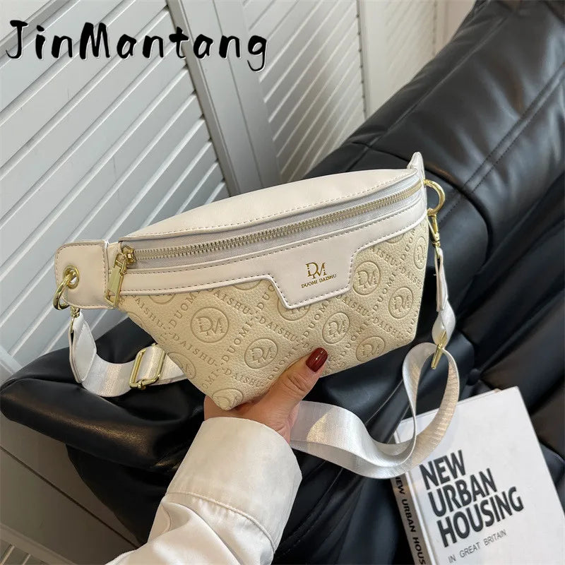 Women Waist Packs Wide Strap Crossbody Chest Bag Female Fanny Pack