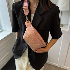 Women Waist Packs Wide Strap Crossbody Chest Bag Female Fanny Pack
