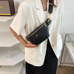 Women Waist Packs Wide Strap Crossbody Chest Bag Female Fanny Pack