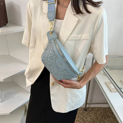 Women Waist Packs Wide Strap Crossbody Chest Bag Female Fanny Pack