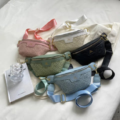 Women Waist Packs Wide Strap Crossbody Chest Bag Female Fanny Pack
