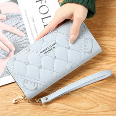 Cartoon Lady Wallet Zipper Purse Large Capacity Phone Bag