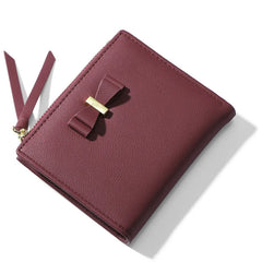 Women Wallet Female Short Candy Bow Wallets Zipper Purses Girls Lady Purse