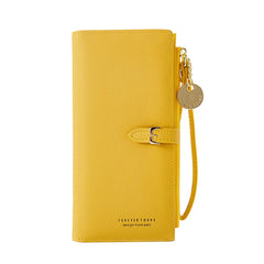 Women Multifunctional PU Leather Long Wallets Clutch Zipper Student Wallet