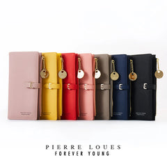 Women Multifunctional PU Leather Long Wallets Clutch Zipper Student Wallet