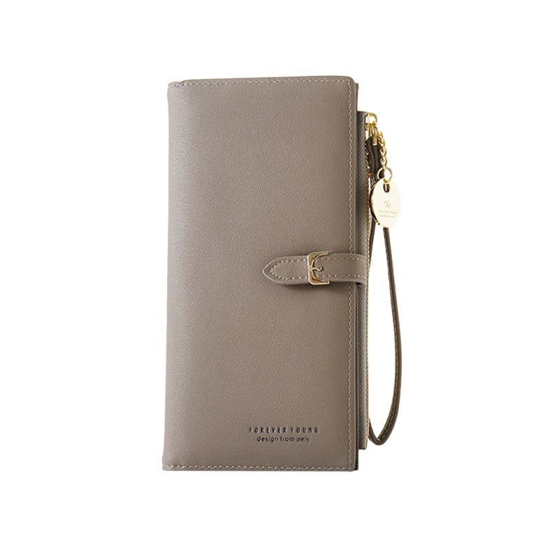 Women Multifunctional PU Leather Long Wallets Clutch Zipper Student Wallet