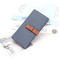 Women Wallet Pull-Belt Long Cowhide Wallet Clutch