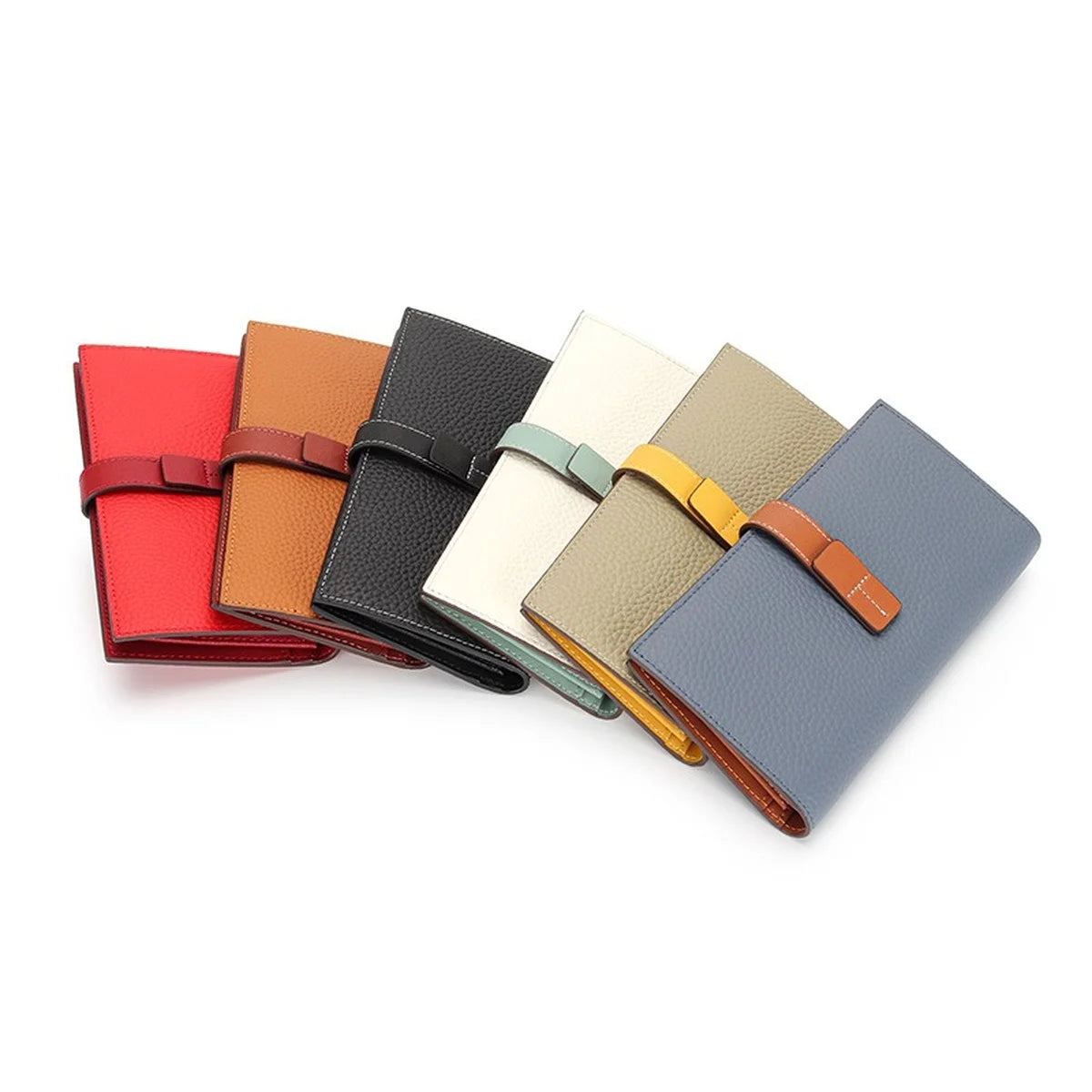 Women Wallet Pull-Belt Long Cowhide Wallet Clutch