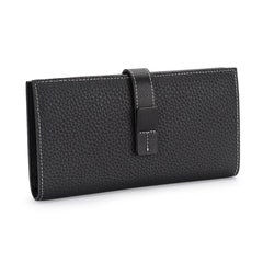 Women Wallet Pull-Belt Long Cowhide Wallet Clutch