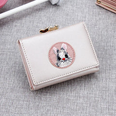 Small Rabbit Wallet Short PU Leather Solid Wallets Hasp Purses Female Purse Clut