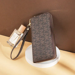 Double Zipper Clutches Purse Wristlet Wallet Handbag