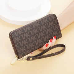 Double Zipper Clutches Purse Wristlet Wallet Handbag