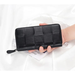 Leather Women's Wallet Long Zipper Money Coin Holder Purse