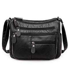 Soft PU Leather Shoulder Bag Crossbody Handbag Multi-pocket Messenger Bags