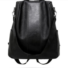 Waterproof Anti-theft Leather Backpack for Women - Multifunction Travel Shoulder