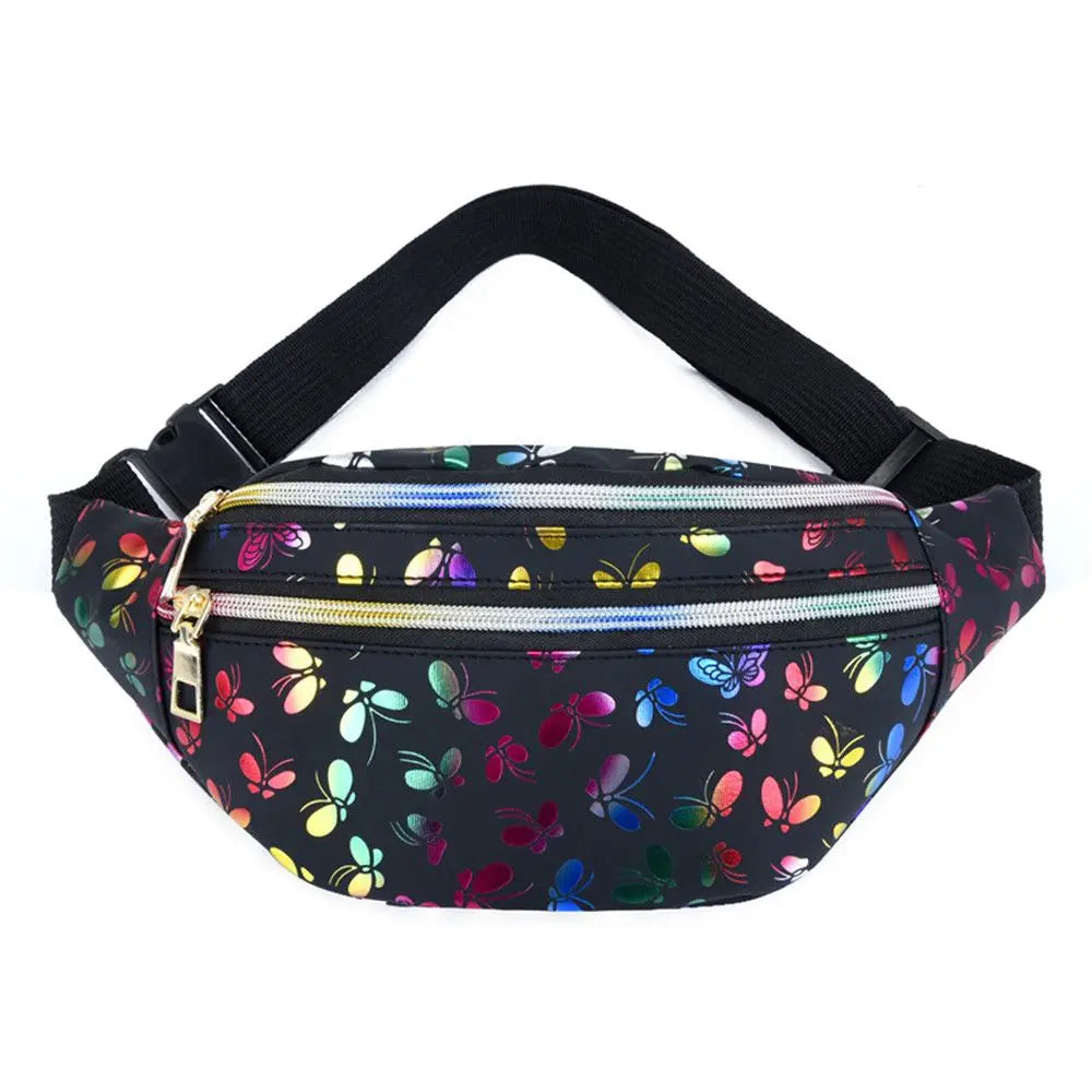 Waterproof Cartoon Colorful Phone Pouch Girls Bum Bag