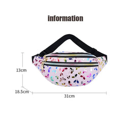 Waterproof Cartoon Colorful Phone Pouch Girls Bum Bag