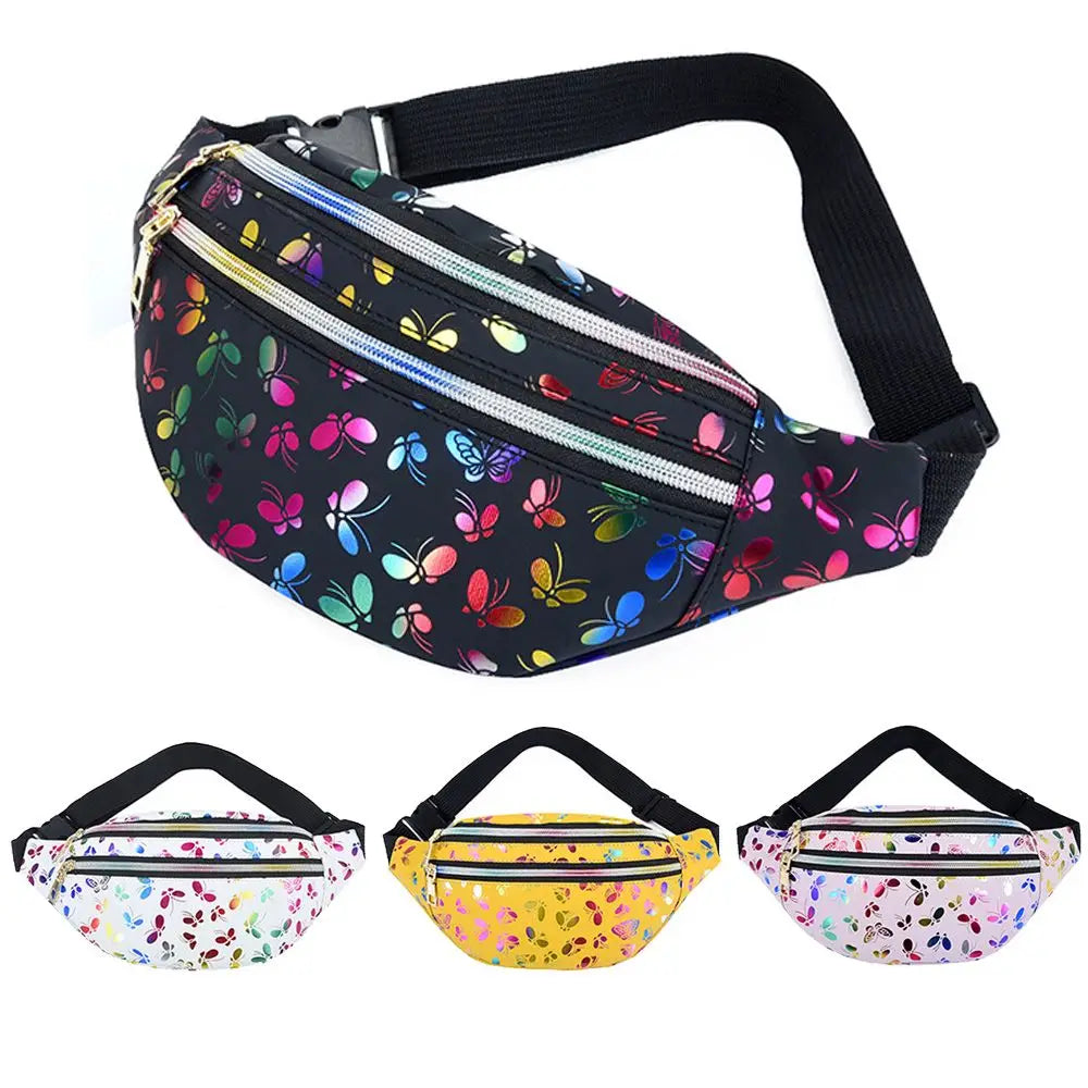 Waterproof Cartoon Colorful Phone Pouch Girls Bum Bag