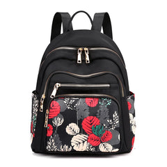 Women Waterproof Nylon Backpack Geometric Shoulder Bag Youth Vitality Style
