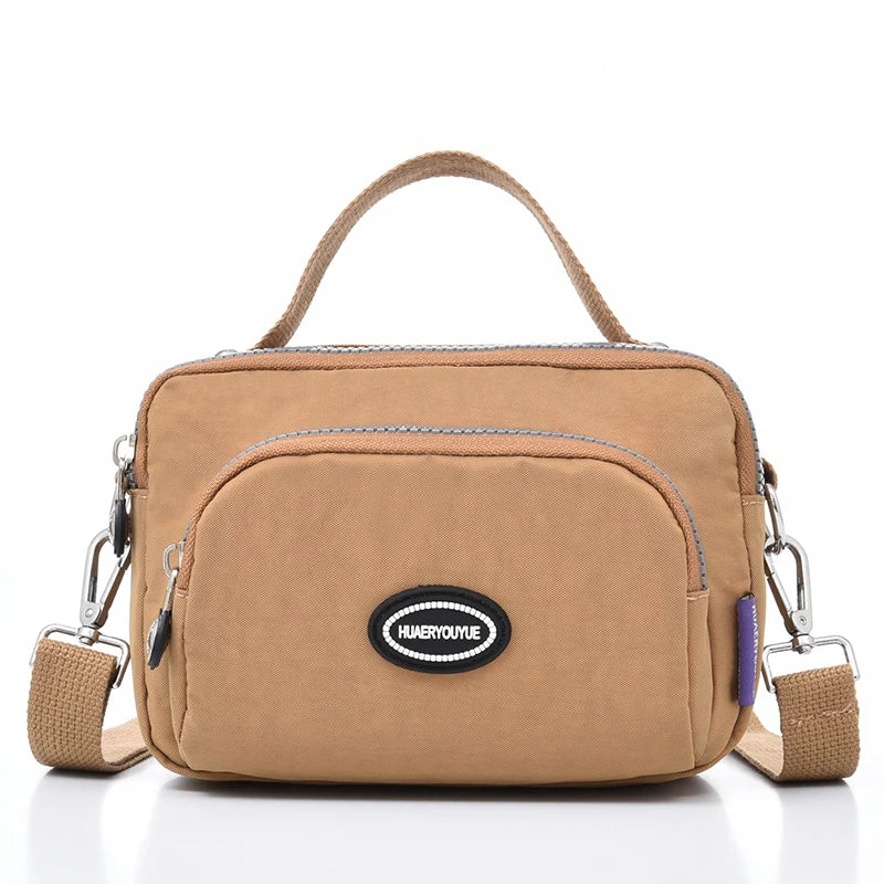 Waterproof Nylon Crossbody Bag For Women Ladies Zipper Tote Shoulder Handbag