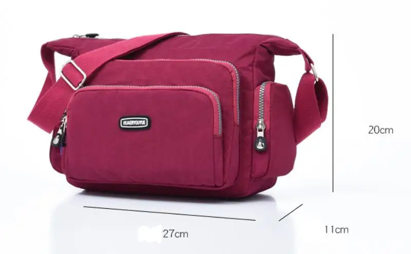 Women Waterproof Nylon Crossbody Bags Travel School Message Bag For Female