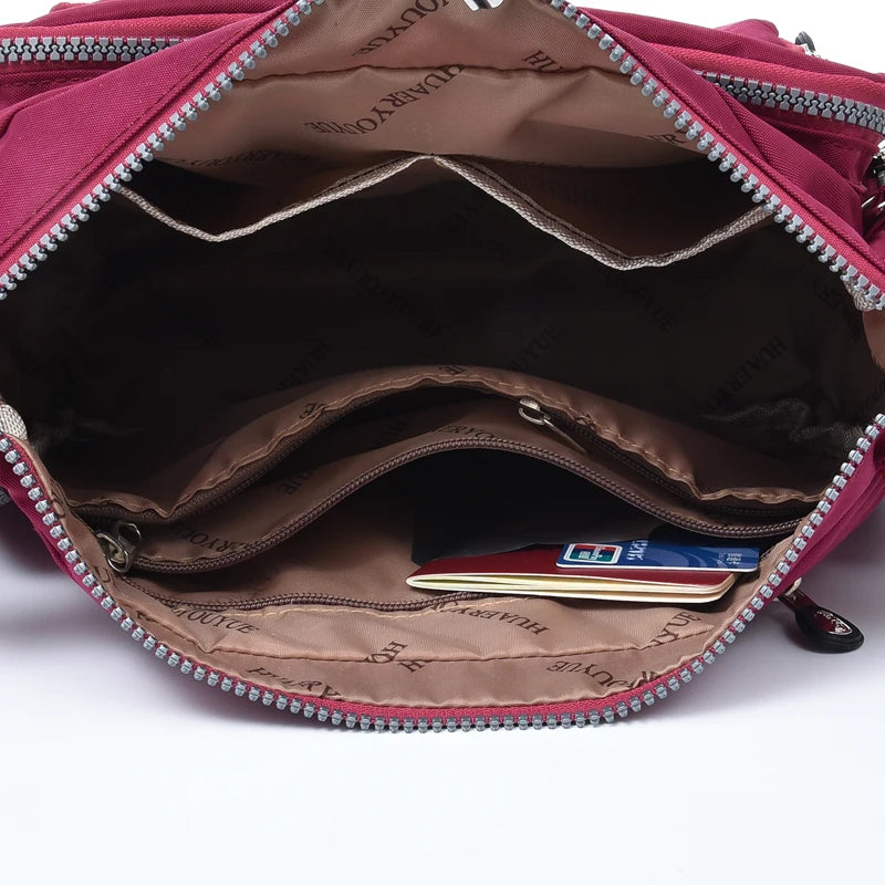 Women Waterproof Nylon Crossbody Bags Travel School Message Bag For Female