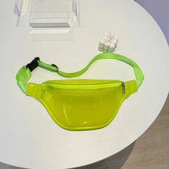 Women Waterproof Transparent Fanny Pack Crossbody Purse