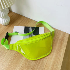 Women Waterproof Transparent Fanny Pack Crossbody Purse
