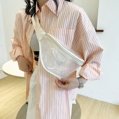 Women Waterproof Transparent Fanny Pack Crossbody Purse