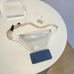 Women Waterproof Transparent Fanny Pack Crossbody Purse