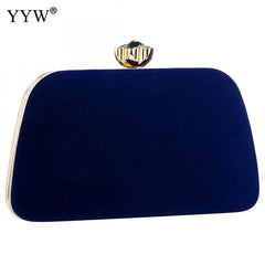 Burgundy Flannelette Clutch Bag Trapezoid Evening Party Clutches Bag