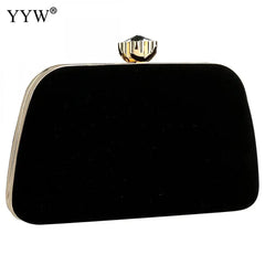 Burgundy Flannelette Clutch Bag Trapezoid Evening Party Clutches Bag