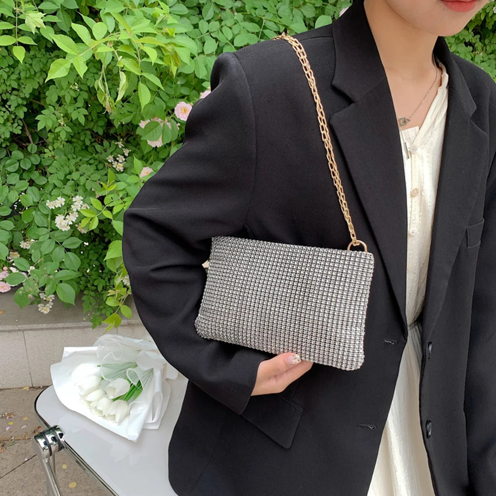 Women Wedding Party Clutch Shoulder Bags Chain Crossbody Handb