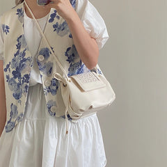 Women Shoulder Bags Style Female Daily Crossbody Bag Pleated Underarm PU Leather